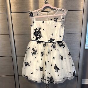 Pink & Violet White and Black Sparkly Girl Dress